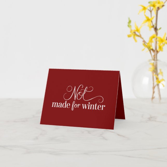 Nicht für Winter gemütlich Weihnachten Weihnachten Karte (Gelbe Blume)