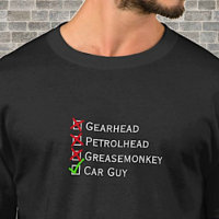 Nicht gearhead Petrolhead Greasemonkey Tick Car Ty
