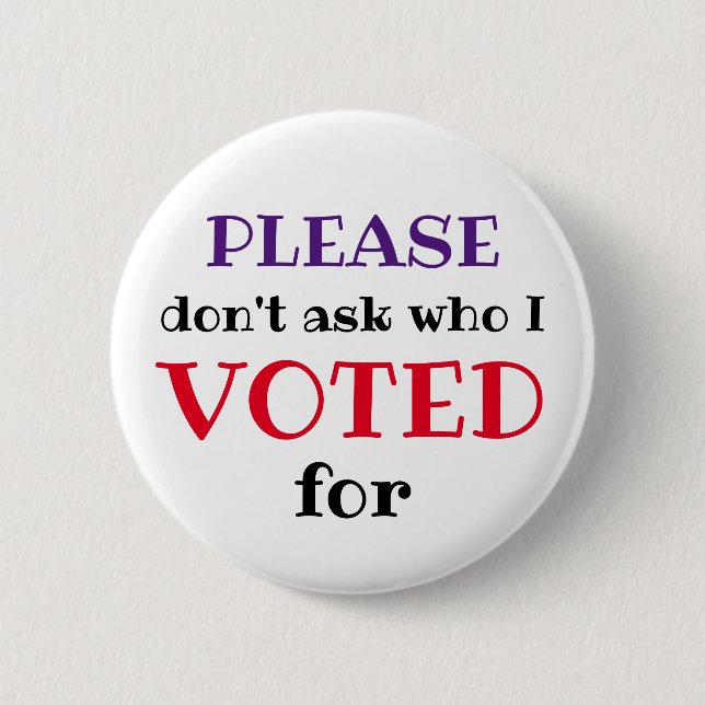 Nicht Gefragt, wer ich für das moderne Button gewä (Vorderseite)