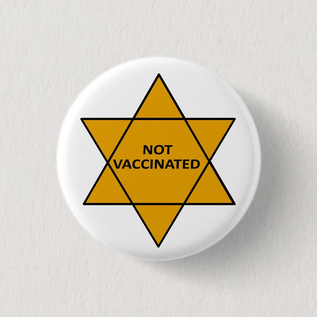 Nicht geimpfter Ronde Button 4,0 cm (Vorderseite)