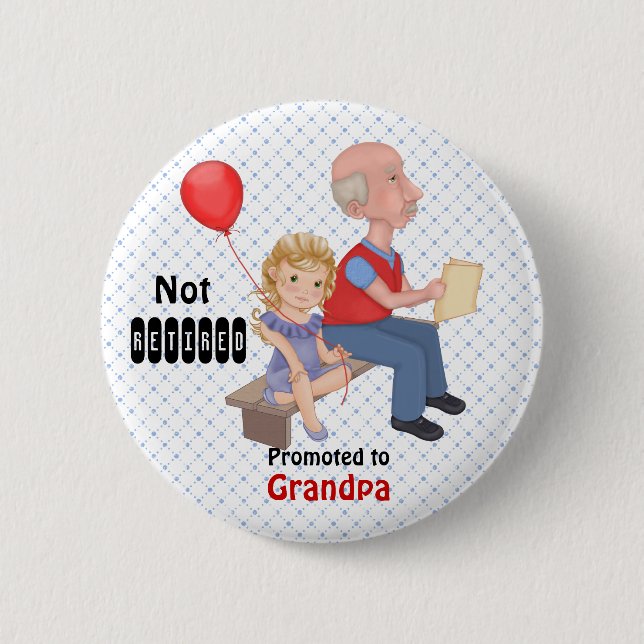 Nicht gelaunt beworben Opa Button (Vorderseite)