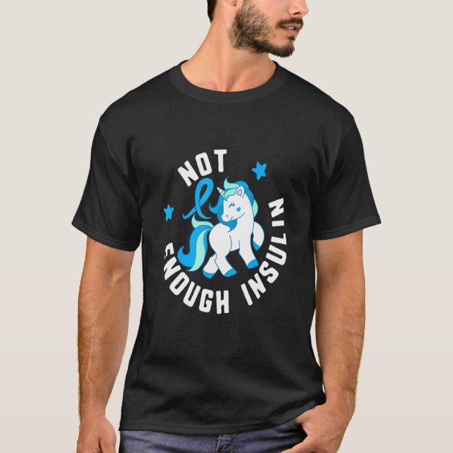 Nicht genug Insulin Diabetes T1 Bewusstsein Niedli T-Shirt (Vorderseite)