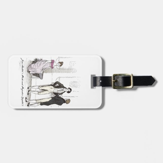 Nicht genug, Jane Austen Pride & Prejudice Gepäckanhänger (Vorderseite horizontal)