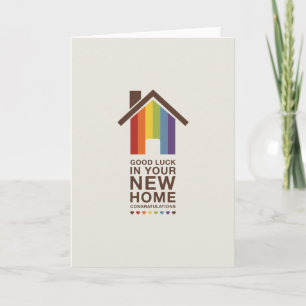 Nicht gerade Design "Eine neue Zuhause"-Karte Karte