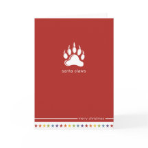 Nicht gerade Design 'Santa Claws' Karte