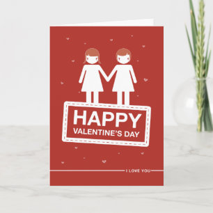 Nicht gerade Design-Valentinstag-Karte Feiertagskarte