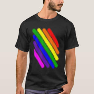 Nicht gerade LGBt-Regenbogen diffundierte Grenzen T-Shirt