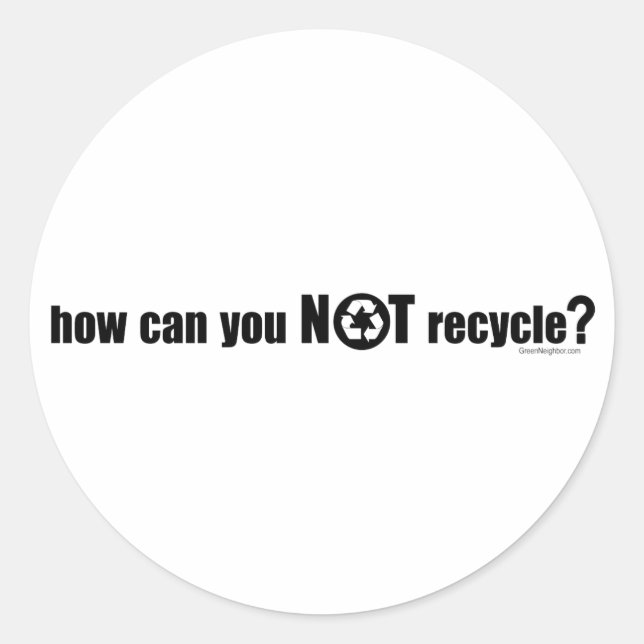 Nicht Gerecycelt? Runder Aufkleber (Vorderseite)