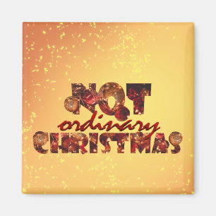 Nicht gewöhnlicher Weihnachten Rote Feiertage Art Magnet