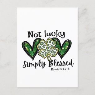 Nicht glücklich, einfach gesegnet Lucky Charm St P Postkarte