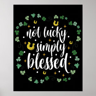 Nicht Glücklich Einfach Gesegnet St. Patrick's Day Poster