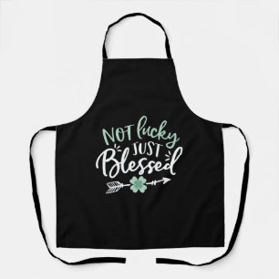 Nicht glücklich, nur gesegnet St Patricks Day Schürze