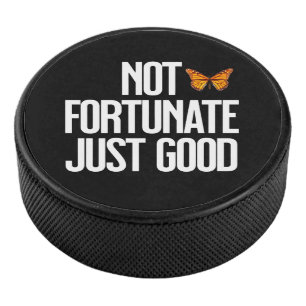 Nicht Glücklich, Nur Gut Monarch Schmetterling Zit Eishockey Puck