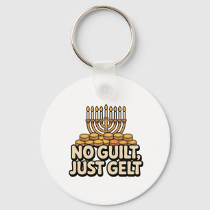 Nicht Guilt Just Gelt Funny Hanukkah jüdischen Jud Schlüsselanhänger