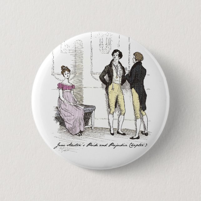 Nicht gut genug, Jane Austen Pride & Prejudice Button (Vorderseite)
