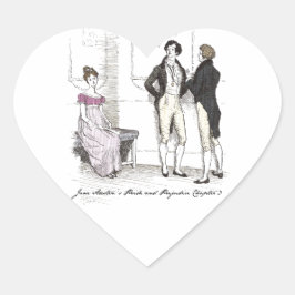 Nicht gut genug, Jane Austen Pride & Prejudice Herz-Aufkleber