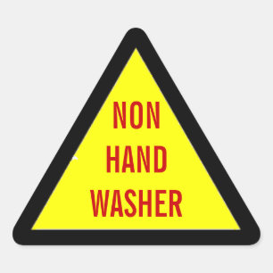 Nicht-Hand-Waschmaschine warnende Aufkleber