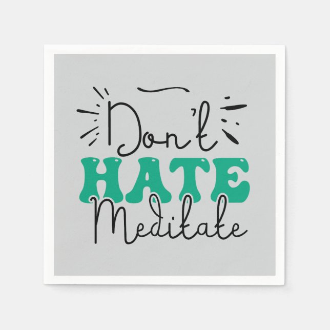 Nicht Hass-Message-Design Serviette (Vorderseite)