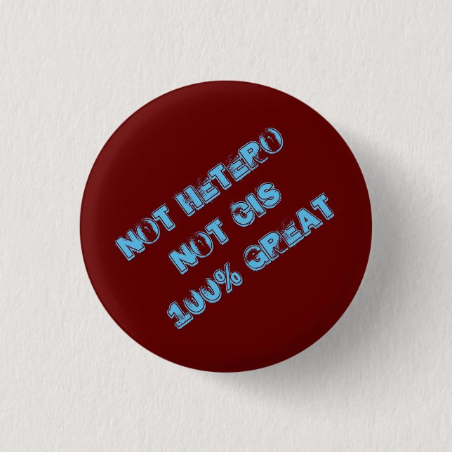 Nicht Hetero nicht diesseits 100% großer Knopf Button (Vorderseite)