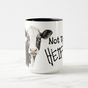 Nicht heute Färse schwarz-weiße Kuh Tasse