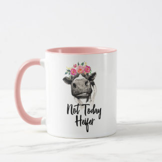 Nicht heute Färsen-lustige Blumenkuh-Tassen-Schale Tasse