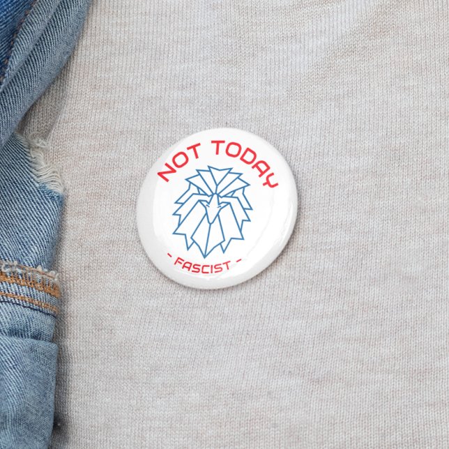 Nicht heute, Faschist - feiner Adlerknopf Button (Von Creator hochgeladen)