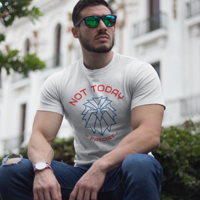 Nicht heute, Faschist - Geometrisches AdlerShirt Tri-Blend Shirt (Von Creator hochgeladen)