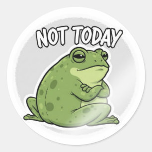 Nicht heute Frosch Aufkleber Süß verärgerter Frosc
