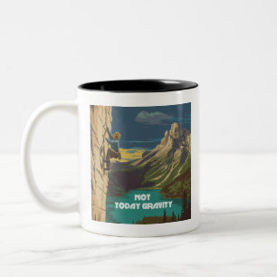 Nicht heute Gravitation Kletterei Zweifarbige Tasse