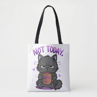 Nicht heute Grumpy Cat Kaffeeliebhaber Süße Lustig Tasche