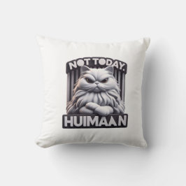 Nicht heute, Huimaan Funny Angry Cat Design - Grum Kissen
