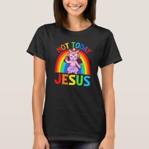 Nicht heute Jesus Satanisches Baphomet Siegel Pent T-Shirt