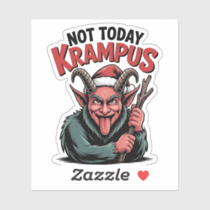 Nicht heute Krampus Evil Krampus Weihnachten Aufkleber
