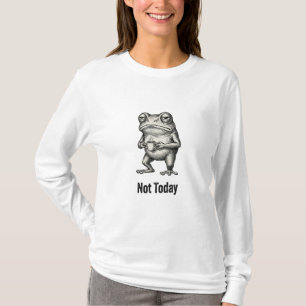 "Nicht heute" Lustiger mürrischer Frosch mit Kaffe T-Shirt