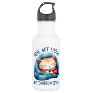 Nicht heute, nicht morgen - eingeführt Cat Spaß Edelstahlflasche