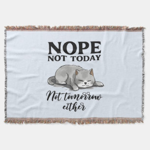 Nicht heute, nicht morgen - Schlaflose Katze Decke