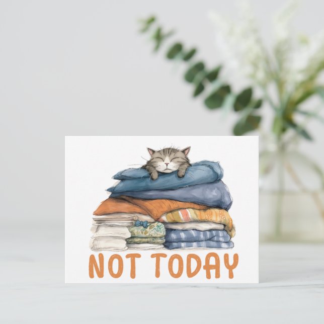 Nicht heute postkarte (Stehend Vorderseite)