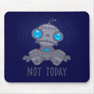 Nicht heute Sad Robot Mousepad