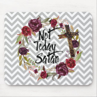 Nicht heute Satan christliches Zickzack Mit Mousepad