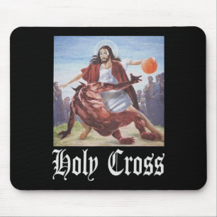 Nicht heute Satan Jesus Crossover Bysketbyll Heili Mousepad
