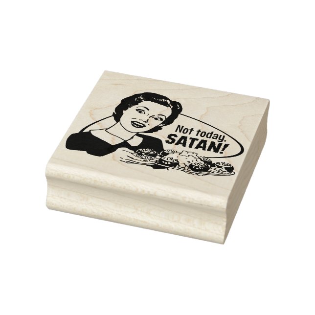 Nicht heute Satan Rubber Briefmarke Gummistempel (Stempel)