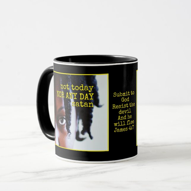 NICHT HEUTE SATAN | Strong Black Woman Tasse (Vorderseite Links)