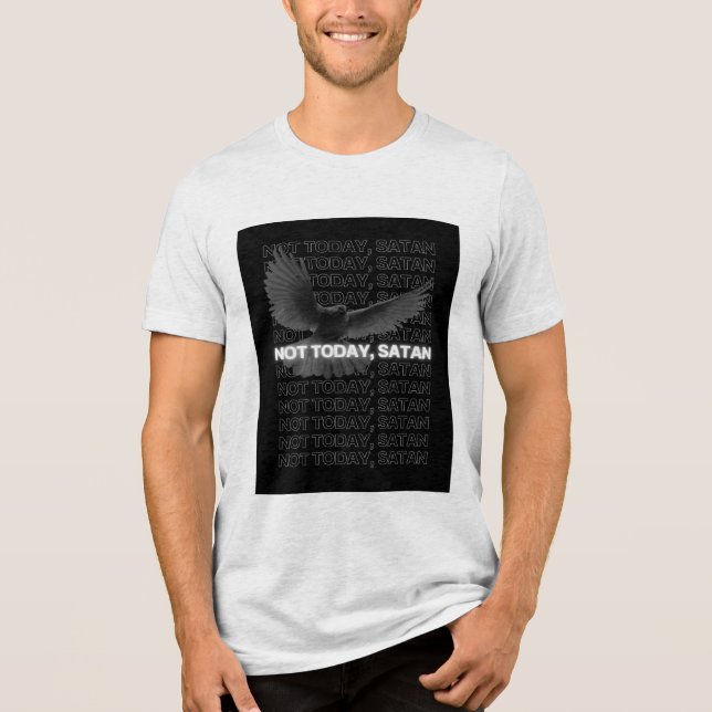 Nicht heute, Satan Tri-Blend Shirt (Vorderseite)