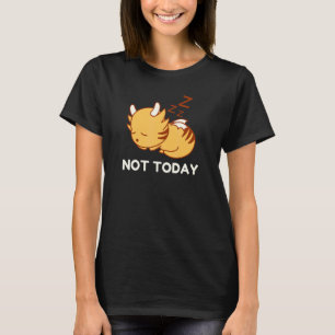 Nicht heute Schlafender Tiger Drache Katze Faulhei T-Shirt