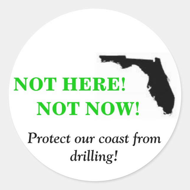 Nicht hier nicht jetzt aufklebern runder aufkleber (Vorderseite)