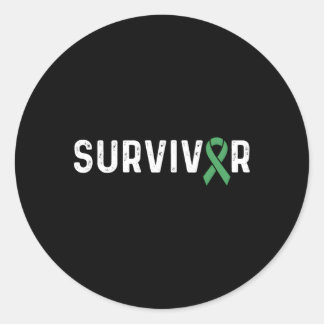 Nicht-Hodgkin-Lymphom-Bewusstsein Ribbon Survivor Runder Aufkleber