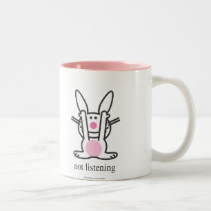 Nicht hörend zweifarbige tasse
