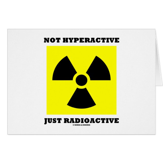 Nicht hyperaktives gerade radioaktives (Vorderseite (Horizontal))