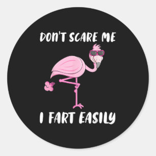 Nicht ich, ich Furz leicht Funny Flamingo Lover Runder Aufkleber