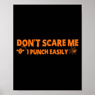 Nicht ich punch einfach lustig Halloween-Kampf Poster